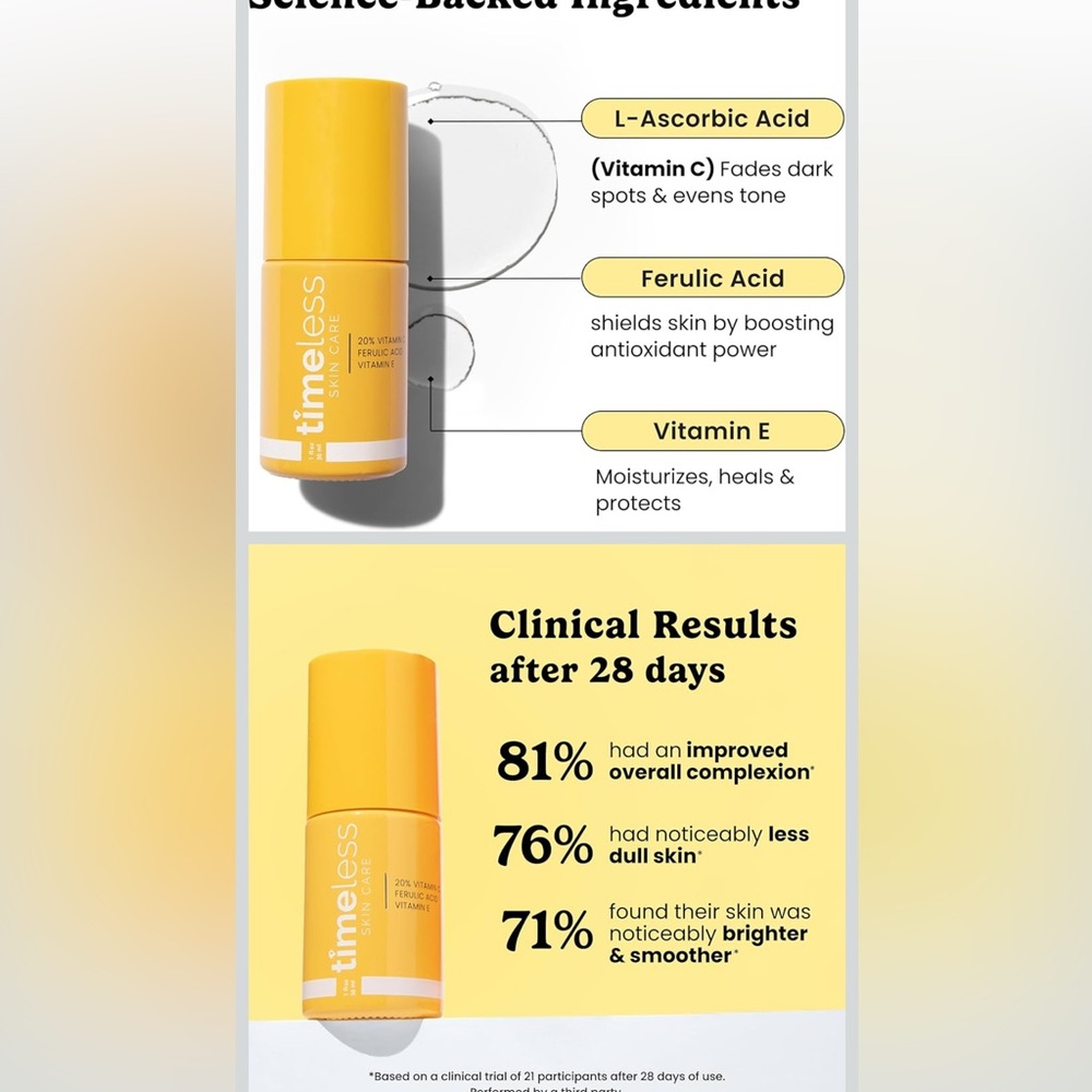 Timeless Skincare Vitamin C Ferulic Acid Face Serum - NEW - Picture 2 of 4